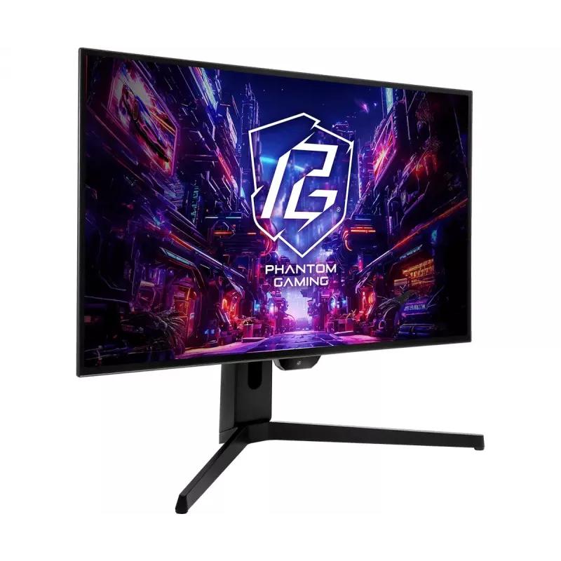 Monitor komputerowy ASRock PGO27QFS 27 cali 2560x1440 Quad HD OLED WOLED, 0,03 ms, 275 cd/m², USB‑C, VESA, regulacja wysokości