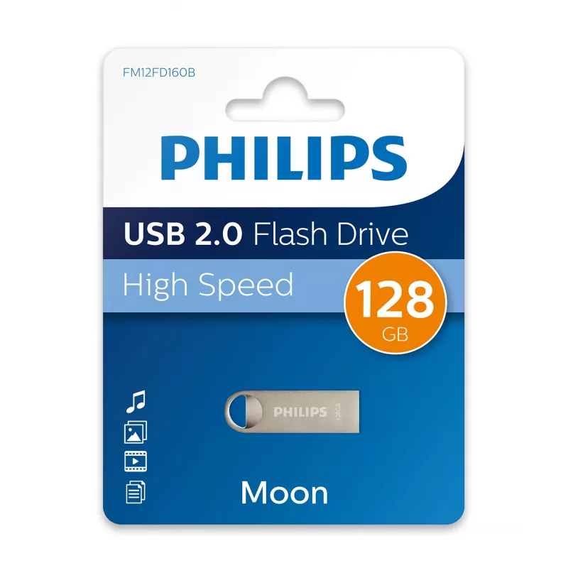 Pamięć USB Philips Moon edition 128 GB USB Typ-A 2.0 srebrna