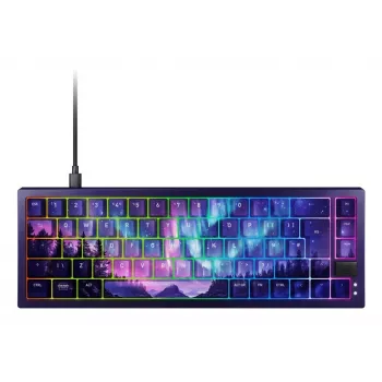 Klawiatura mechaniczna Cherry NORTHERN LIGHT Bundle 65% QWERTZ niemiecka USB RGB przewód 2 m wielokolorowa