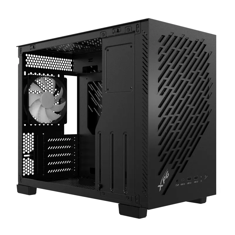 XPG VALOR AIR NANO OBUDOWA MIDI TOWER - Czarny, Midi Tower, PC, Czarny, micro ATX, Mini-ITX, SPCC, 17 cm