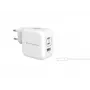 Ładowarka Conceptronic 3-portowa 67W GaN USB PD z kablem ładującym USB-C, USB-C x 2, USB-A x 1, QC 3.0, PPS