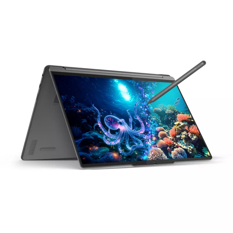 Lenovo Yoga 9 2-in-1 14ILL10 Copilot+ PC Intel Core Ultra 7 258V Hybryda (2-w-1) 35,6 cm (14 cali) Ekran dotykowy WQUXGA 32 GB LPDDR5x-SDRAM 1 TB SSD Wi-Fi 7 (802.11be) Windows 11 Home Szary