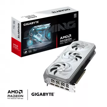 Karta graficzna GIGABYTE Radeon RX 9070 XT GAMING OC ICE 16 GB GDDR6 256-bit PCIe 5.0 3-fan biała