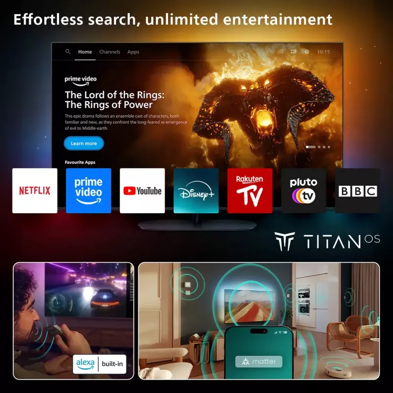 Philips 43PUS8500/12 TV 109,2 cm (43 cale) 4K Ultra HD Smart TV Wi-Fi Czarny