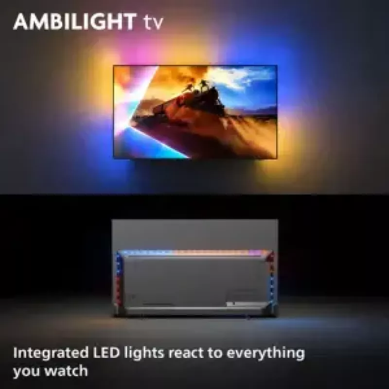 Philips Ambilight 48OLED760/12 Telewizor 121,9 cm (48 cali) 4K Ultra HD Smart TV Wi-Fi Szary