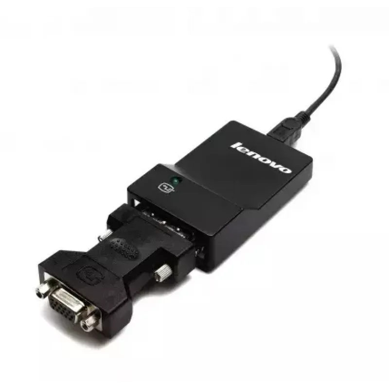 Lenovo USB 3.0 - DVI/VGA karta graficzna USB 2048 x 1152 pikseli Czarny