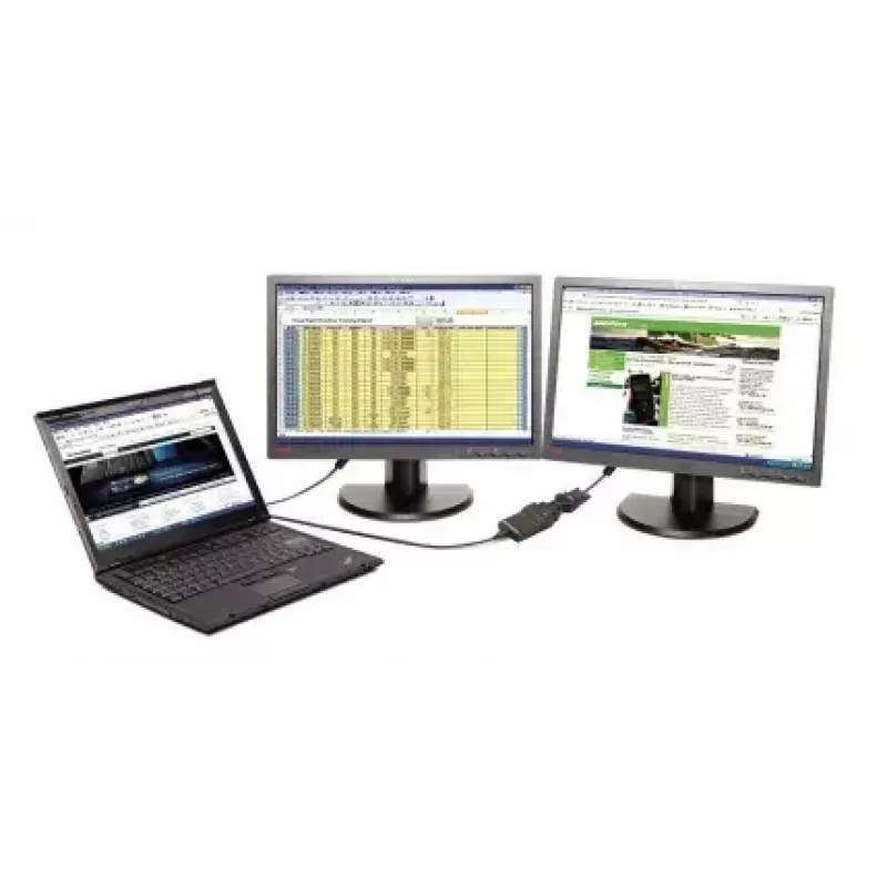 Lenovo USB 3.0 - DVI/VGA karta graficzna USB 2048 x 1152 pikseli Czarny