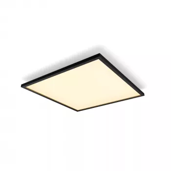 Inteligentna lampa sufitowa Philips Hue Aurelle Square Panel 600×600 mm, Bluetooth, 220–240V, głębokość 48 mm, czarno-biała
