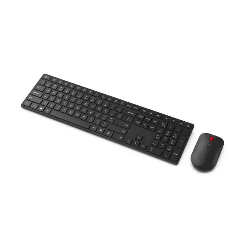 Lenovo 4X31S04814 klawiatura Mysz w zestawie Biurowa RF Wireless + Bluetooth Niemiecki Czarny