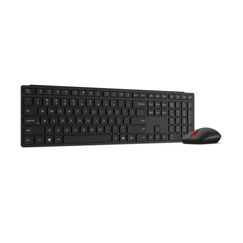 Lenovo 4X31S04814 klawiatura Mysz w zestawie Biurowa RF Wireless + Bluetooth Niemiecki Czarny