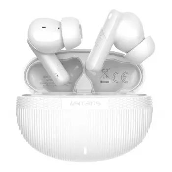 Słuchawki 4smarts SkyBuds Pro ANC True Wireless Stereo TWS dokanałowe Bluetooth Białe zasięg 10 m waga 40 g
