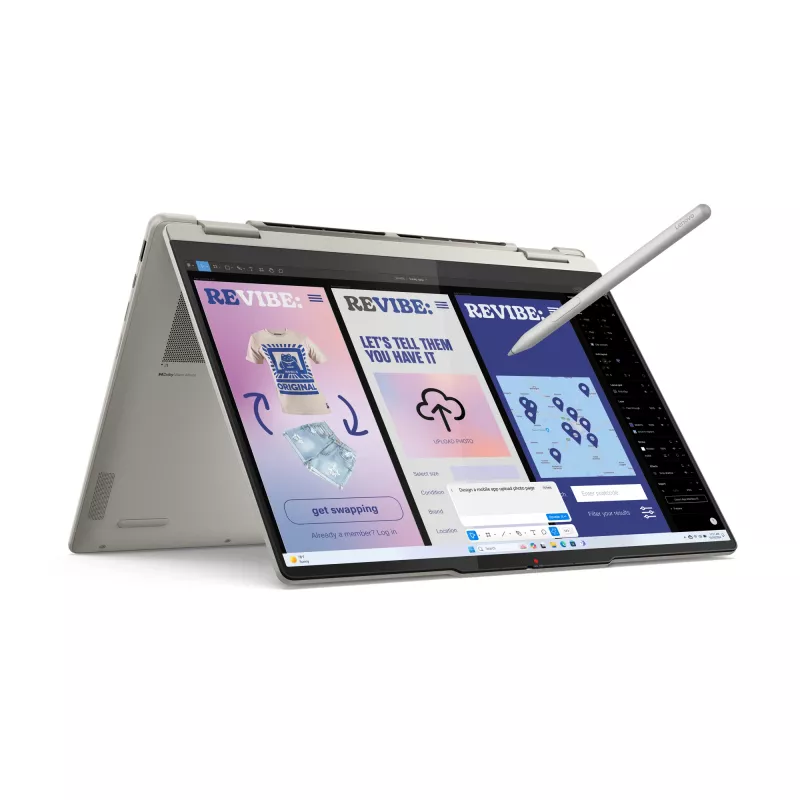 Lenovo Yoga 7 2-in-1 14ILL10 Copilot+ PC Intel Core Ultra 5 226V Hybryda (2-w-1) 35,6 cm (14 cali) Ekran dotykowy WUXGA 16 GB LPDDR5x-SDRAM 1 TB SSD Wi-Fi 7 (802.11be) Windows 11 Home German Grey