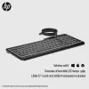 Klawiatura przewodowa HP 400 z podświetleniem, pełnowymiarowa, USB, czarna