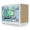 Obudowa PC Lian Li A3-mATX Micro Tower — Biała z drewnem, obsługuje zasilacze ATX/SFX/SFX-L, płyty Micro-ATX/Micro-ITX, 1x3,5 cala + 2x2,5 cala