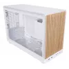 Obudowa PC Lian Li A3-mATX Micro Tower — Biała z drewnem, obsługuje zasilacze ATX/SFX/SFX-L, płyty Micro-ATX/Micro-ITX, 1x3,5 cala + 2x2,5 cala