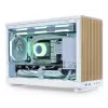 Obudowa PC Lian Li A3-mATX Micro Tower — Biała z drewnem, obsługuje zasilacze ATX/SFX/SFX-L, płyty Micro-ATX/Micro-ITX, 1x3,5 cala + 2x2,5 cala