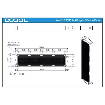 Radiator Alphacool NexXxoS XT45 Full miedź X-Flow