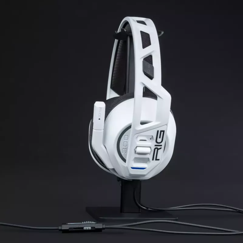 Headset nacon RIG 300 PRO HS — przewodowy gamingowy zestaw słuchawkowy nauszny, wokółuszny, 20–20000 Hz, kabel 1,2 m, biały