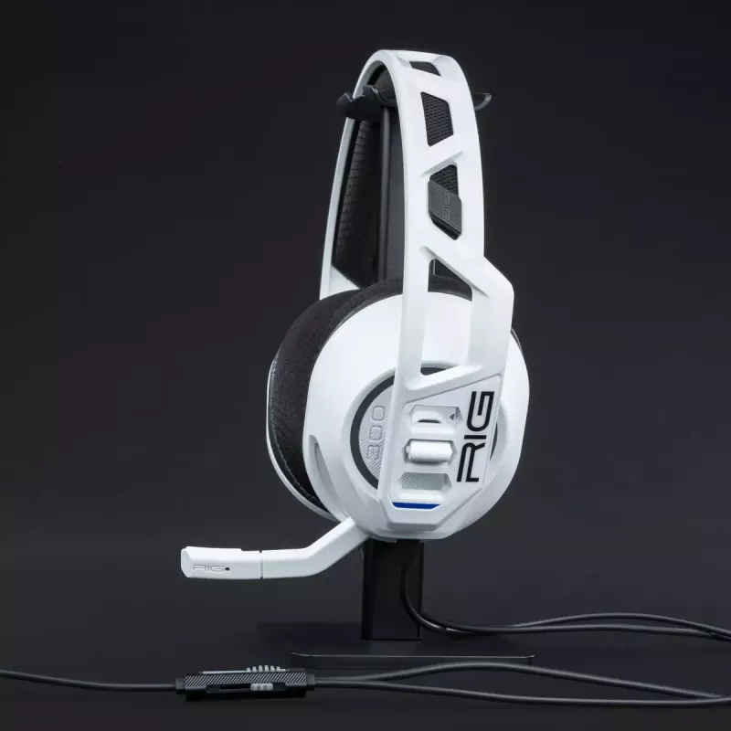 Headset nacon RIG 300 PRO HS — przewodowy gamingowy zestaw słuchawkowy nauszny, wokółuszny, 20–20000 Hz, kabel 1,2 m, biały