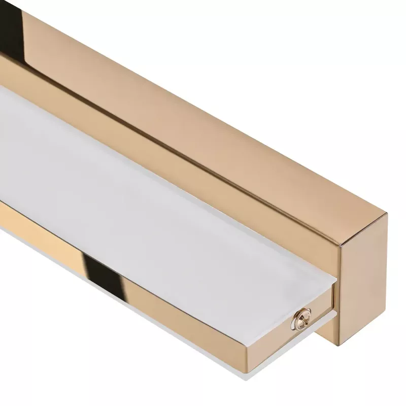 Lampa ścienna LED ActiveJet AJE-MERO GOLD, montaż natynkowy, prostokątna, 4000 K, 850 lm, niewymienna żarówka
