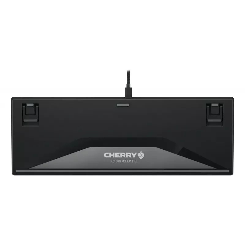 Klawiatura Cherry KC 500 MX LP TKL Tenkeyless USB QWERTZ niemiecka 88 klawiszy szaro-czarna