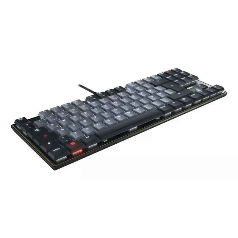 Klawiatura Cherry KC 500 MX LP TKL Tenkeyless USB QWERTZ niemiecka 88 klawiszy szaro-czarna