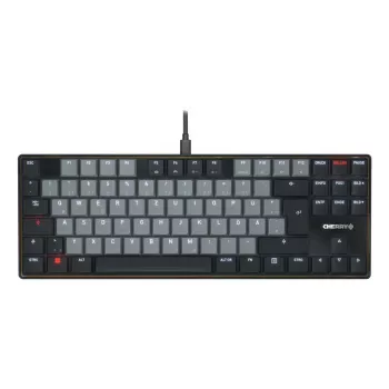 Klawiatura Cherry KC 500 MX LP TKL Tenkeyless USB QWERTZ niemiecka 88 klawiszy szaro-czarna