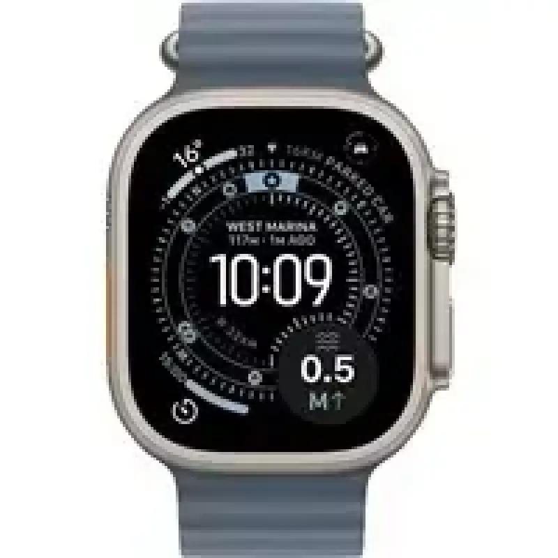 Smartwatch Apple Watch Ultra 3 GPS + Cellular 49 mm Naturalna tytanowa koperta z paskiem Anchor niebieski Ocean