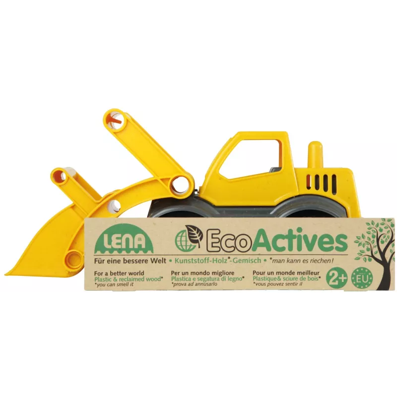 Lena EcoActives koparka ziemna, Traktor, 2 lat(a), Plastik, Drewno, Czarny, Szary, Żółty