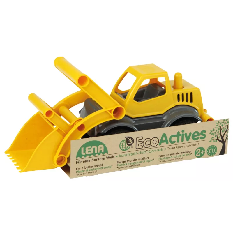 Lena EcoActives koparka ziemna, Traktor, 2 lat(a), Plastik, Drewno, Czarny, Szary, Żółty