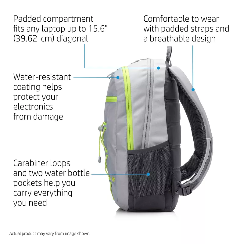 Plecak HP 39,62 cm (15,6 cala) Active Backpack szary/neonowożółty