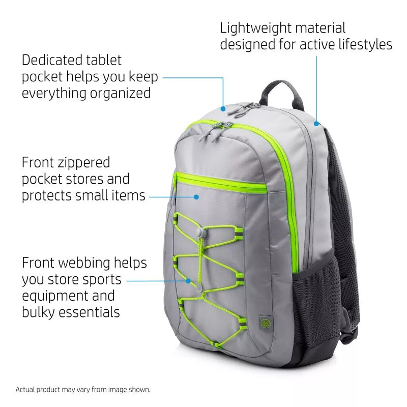Plecak HP 39,62 cm (15,6 cala) Active Backpack szary/neonowożółty