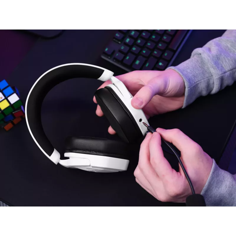 Trust GXT492W Carus Zestaw słuchawkowy Przewodowy Nauszny Gaming Biały