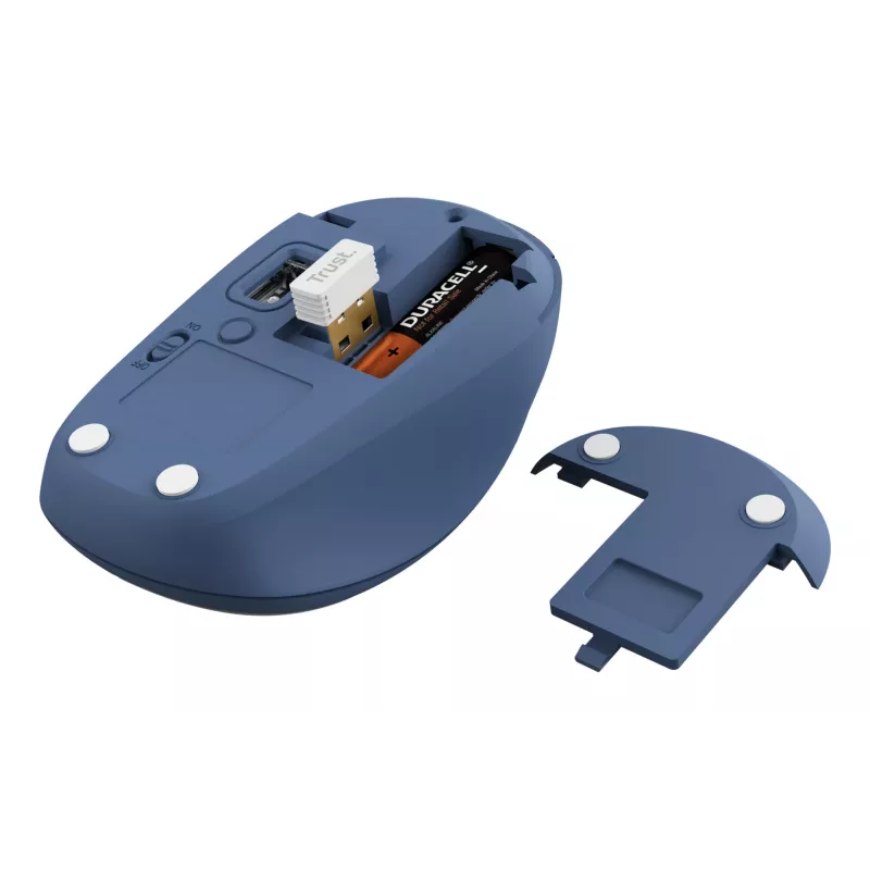 Trust Yvi+ mysz uniwersalna symetryczna RF Wireless + Bluetooth optyczna 1600 DPI