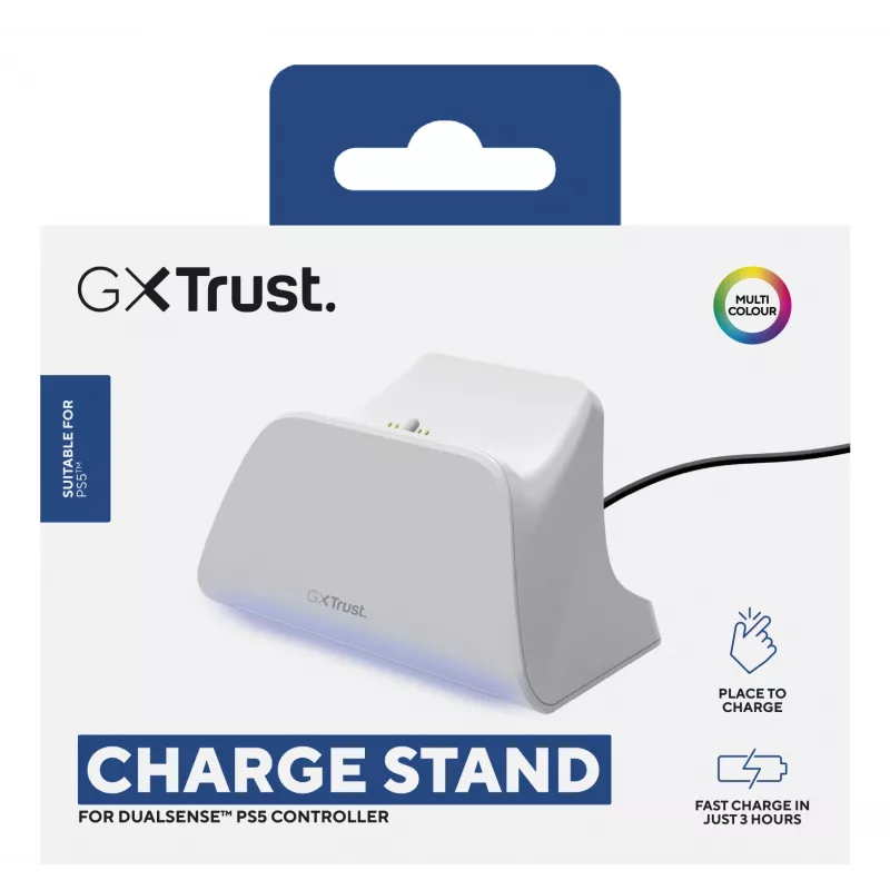 Stacja ładująca TRUST GXT255W do PS5 Dual charging, biała
