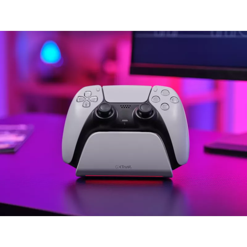 Stacja ładująca TRUST GXT255W do PS5 Dual charging, biała