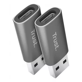 Trust Calyx USB Type-C USB Type-A Szary Złącze 1 USB Type-C Złącze 2 USB Type-A