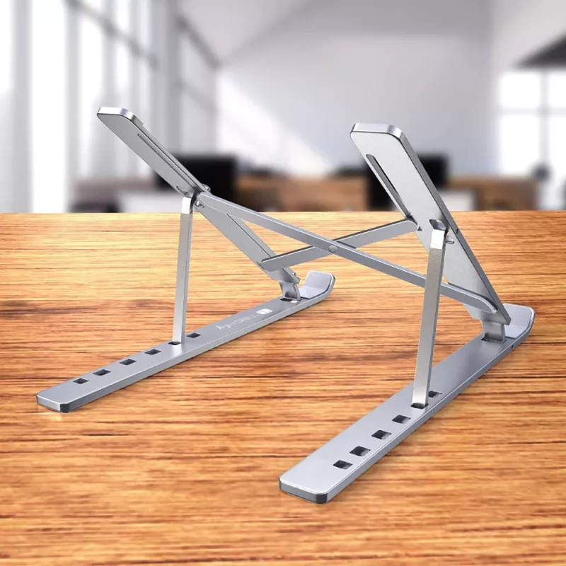 Podstawka pod laptopa Techly ICA-TBL 134TY Srebrna Aluminium Wysokość 55-155mm