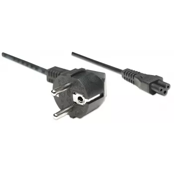 Manhattan kabel zasilający, wtyczka Euro 2-pin (CEE 7/4 Schuko) do gniazda C5 (koniczynka/trójkątne), 1,8 m, 16 A, przewód, dożywotnia gwarancja