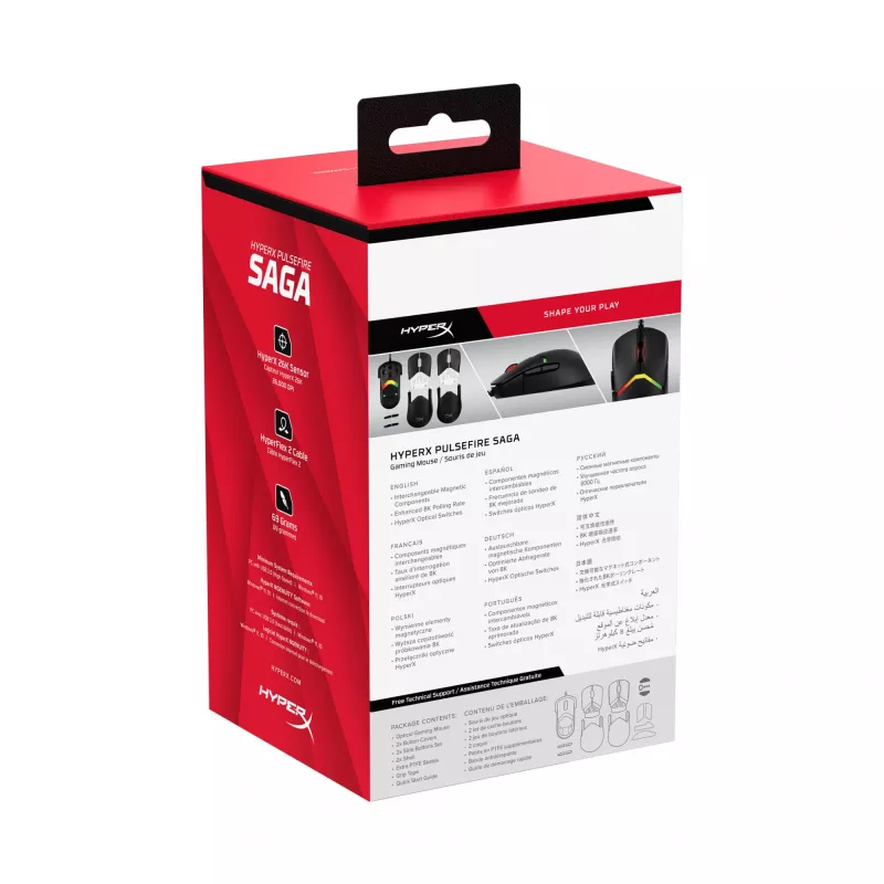 HyperX Pulsefire Saga Mysz do gier (Czarna)