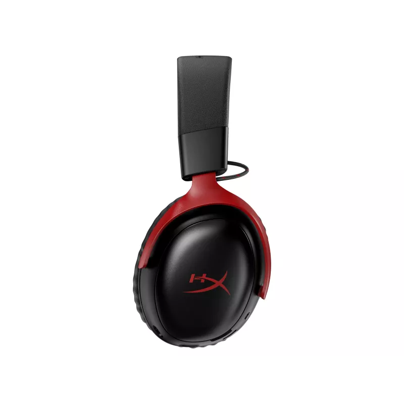 HyperX Cloud III S Wireless - Zestaw słuchawkowy do gier (czarno-czerwony), Czerwony, Chiny, Wokółuszne, Zamknięty, 115 mm, 210 mm