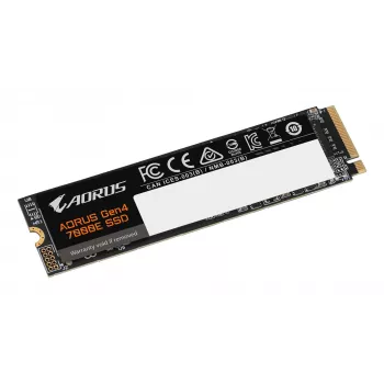 Wewnętrzny dysk SSD M.2 NVMe GIGABYTE AORUS Gen4 7000E 1 TB — odczyt 7100 MB/s, zapis 6100 MB/s, M.2 2280