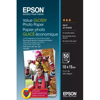 Epson Value Glossy Photo Paper - 10x15cm - 50 arkuszy