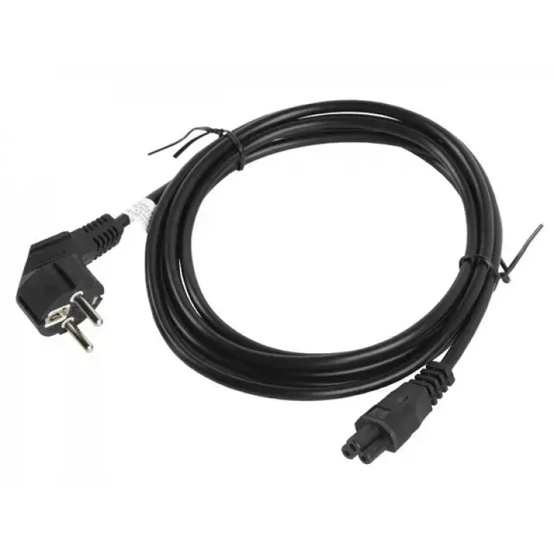 Kabel zasilający Lanberg CA-C5CA-11CC-003-BK 3m Złącze C5 Wtyczka CEE7/7