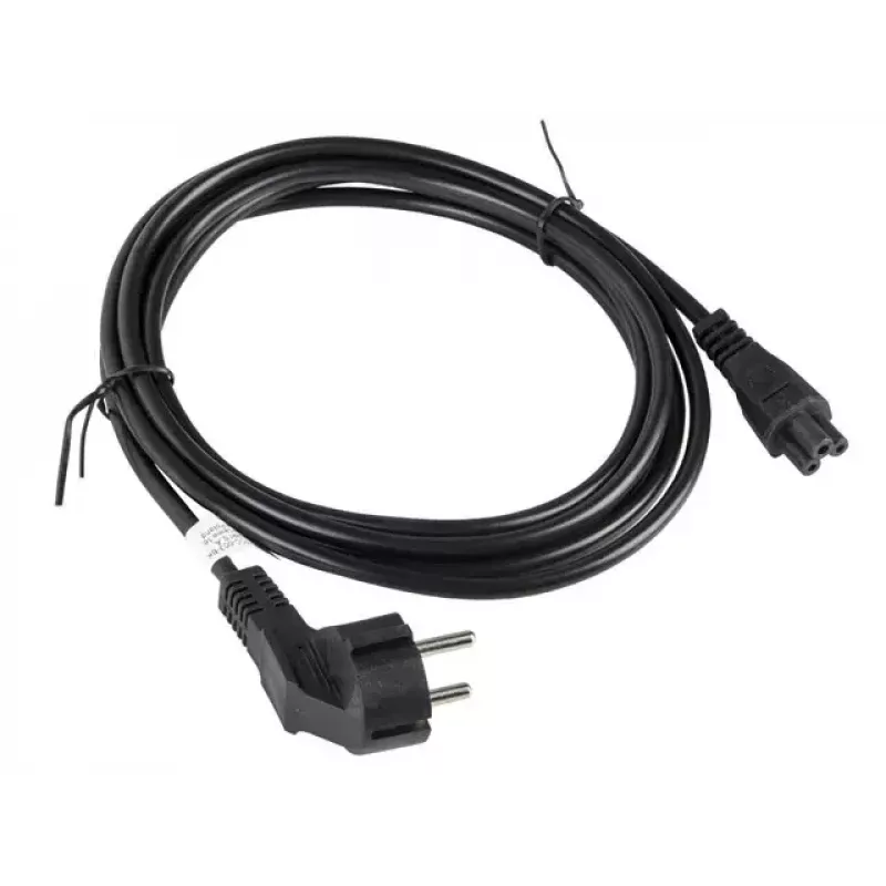 Kabel zasilający Lanberg CA-C5CA-11CC-003-BK 3m Złącze C5 Wtyczka CEE7/7