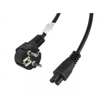 Kabel zasilający Lanberg CA-C5CA-11CC-003-BK 3m Złącze C5 Wtyczka CEE7/7