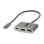 StarTech.com Adapter wieloportowy USB-C, USB-C na HDMI 4K, 100W PD Pass-Through, Hub USB 3.0 5Gbps (1xType-C/1xA), Mini stacja dokująca USB-C, Przenośna stacja dokująca do laptopa