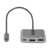 StarTech.com Adapter wieloportowy USB-C, USB-C na HDMI 4K, 100W PD Pass-Through, Hub USB 3.0 5Gbps (1xType-C/1xA), Mini stacja dokująca USB-C, Przenośna stacja dokująca do laptopa