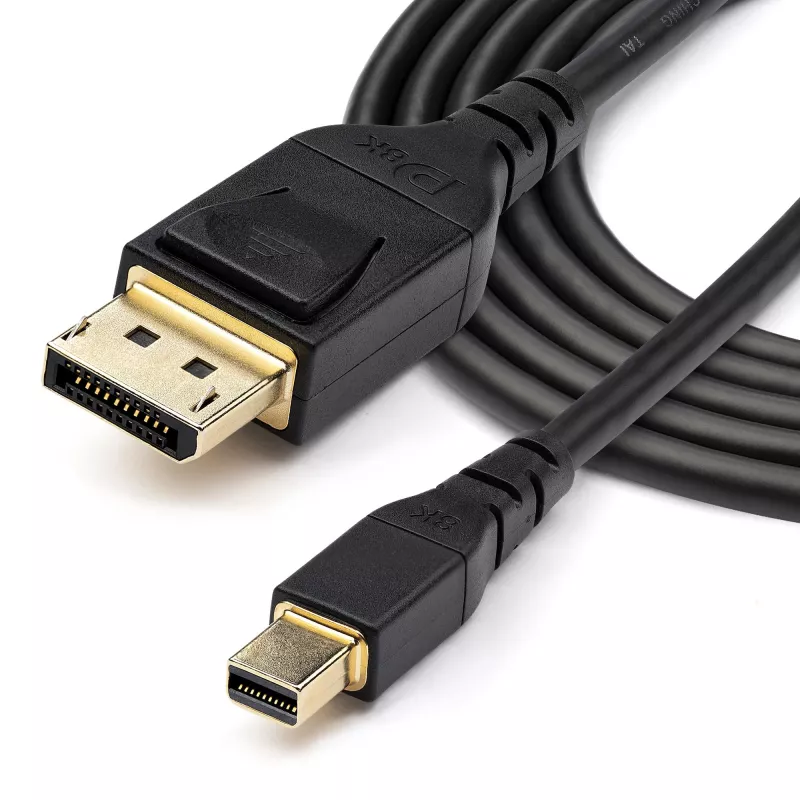 StarTech.com 2m VESA Certified Mini DisplayPort do DisplayPort 1.4 Kabel - 8K 60Hz HBR3 HDR - Super UHD mDP do DP 1.4 Przewód - cienki (34 AWG) Ultra HD 4K 120Hz - Monitor/Kabel Wideo