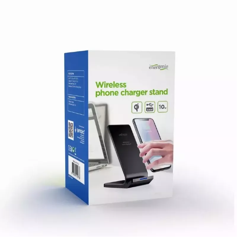 Ładowarka do urządzeń mobilnych Gembird EG-WPC10-02 Ładowanie bezprzewodowe Smartfon Czarny
